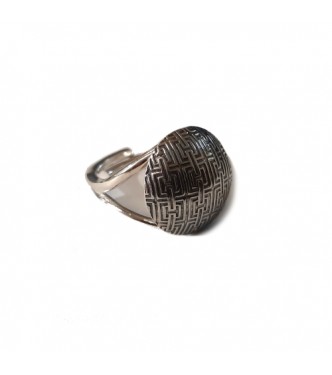 R002160 Genuine Sterling Silver Handmade Ring Solid Hallmarked 925 Adjustable Size
